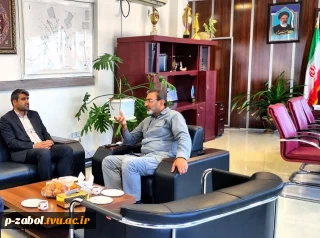 جلسه مشترک مدیرعامل آبفا زابل و رئیس دانشکده فرخی سیستانی