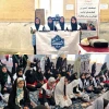برپایی ایستگاه خدمت ، توسط اعضای  کانون هلال احمر دختران آموزشکده فرخی سیستانی زابل در مصلی نمازجمعه زابل 2