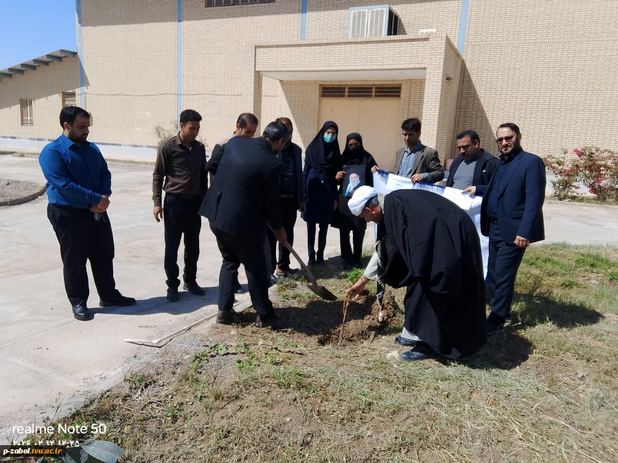 کاشت نهال به یاد امام شهیدمان سید علی خامنه ای در آموزشکده زابل  3